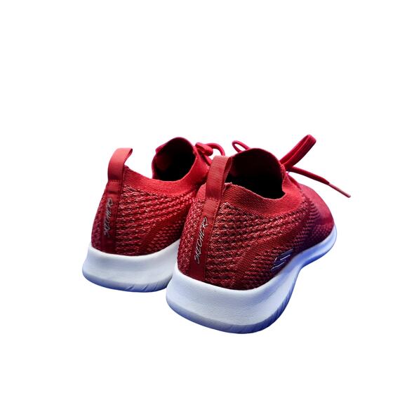 Skechers Women's Size 8.5 Red Ultra Flex SR Slip On Washable Knit Sneaker - Picture 6 of 13
